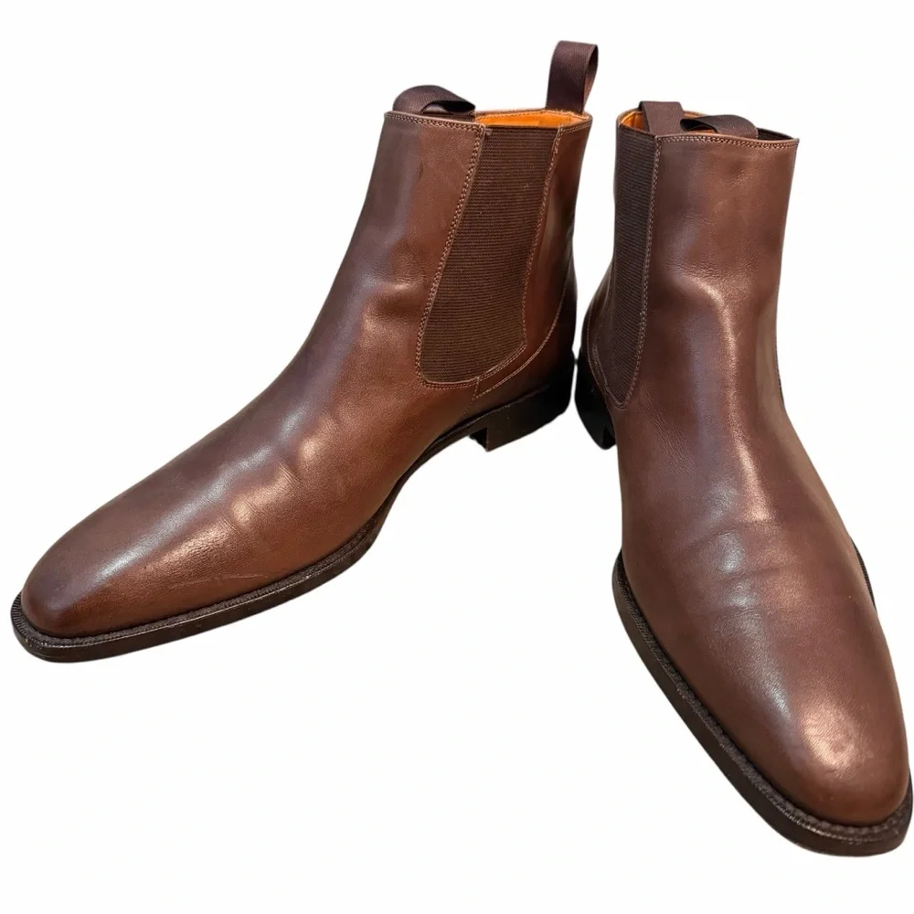 Mezlan Dark Brown Leather Ankle Boots Mens‎ 9.5